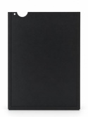 Black 9x12 cm sheet film insert adapter for large format film holders on a white background.